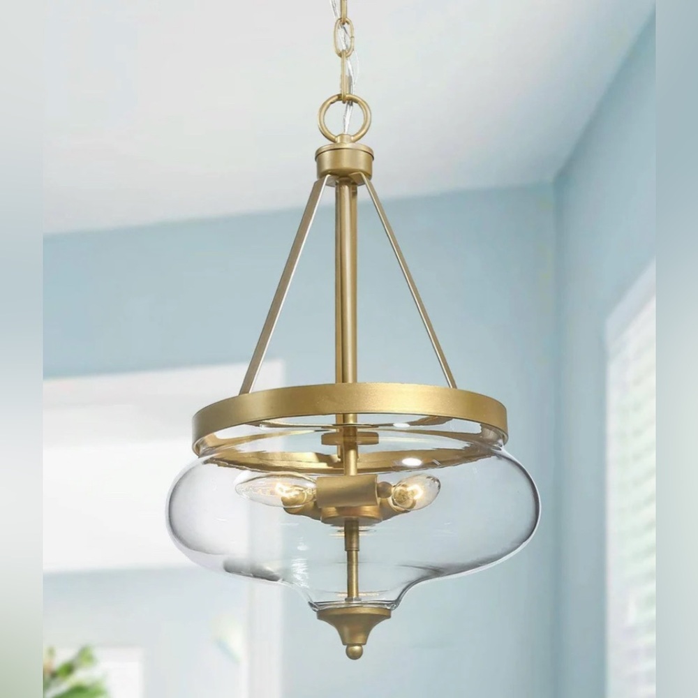 Rella Modern Teardrop Glass Pendant Light - New In Box
